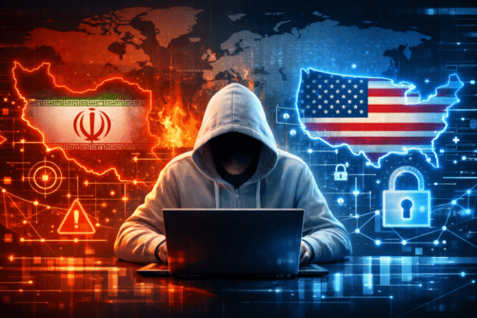 Ilustrasi ancaman keamanan siber di tengah ketegangan geopolitik antara Iran dan Amerika Serikat