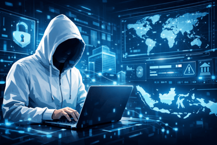 Kapal tanker minyak melewati Selat Hormuz dengan peta Indonesia, menggambarkan perdagangan energi dan dampaknya bagi Indonesia.