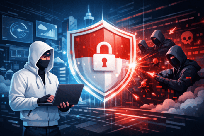 Ilustrasi pertahanan keamanan siber menghadapi serangan Advanced Persistent Threats di Indonesia