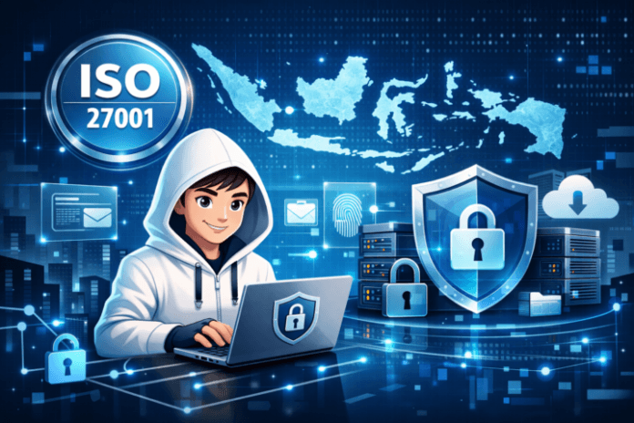 Ilustrasi keamanan informasi ISO 27001 untuk organisasi di Indonesia